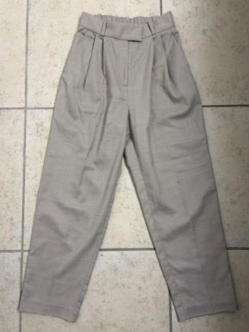 H&M Women's Ankle Pants Size 4 Beige Cropped New NWOT